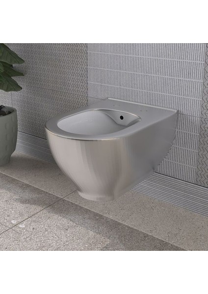 Garcia 53 cm Asma Klozet Içi Beyaz Dışı Platin