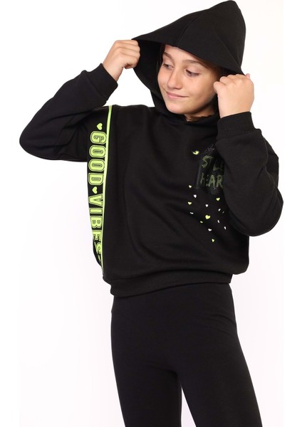 Toontoy Kids Toontoy Kız Çocuk Içi Pamuklu Baskılı Sweatshirt