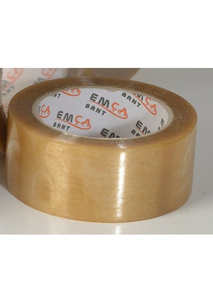 Şeffaf Doğal Kauçuk Solvent Koli Bandı 45 x 100 mt 6'lı