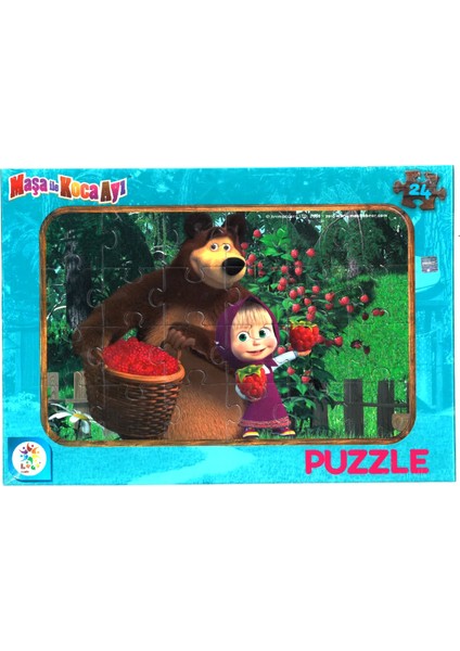 Maşa ile Koca Ayı 24 Parça Lisanslı Puzzle Yapboz