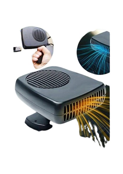 Pratik Araç Içi Isıtıcı-Soğutucu Buğu Çözücü Fan Çakmaklık Girişli 12V Fan