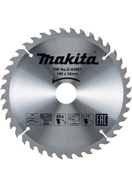 D-64967 Eko Daire Testere 190 x 30 mm