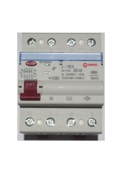 4X125A 30MA Kaçak Akım Rolesi
