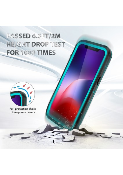 Darbeye Dayanıklı Su Geçirmez Pc + Tpu Kılıf iPhone 13 Mavi (Yurt Dışından) fırsatları