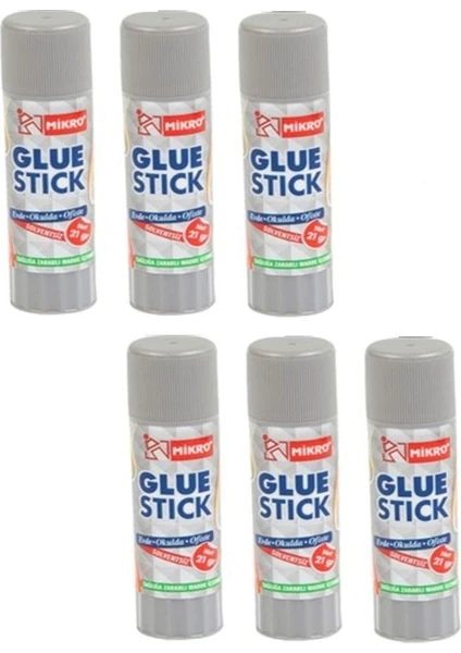 Glue Stick Yapıştırıcı Mikro Katı Yapıştırıcı 21 gr 6'lı