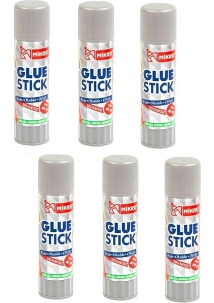 Glue Stick Yapıştırıcı Mikro Katı Yapıştırıcı 40 gr 6'lı