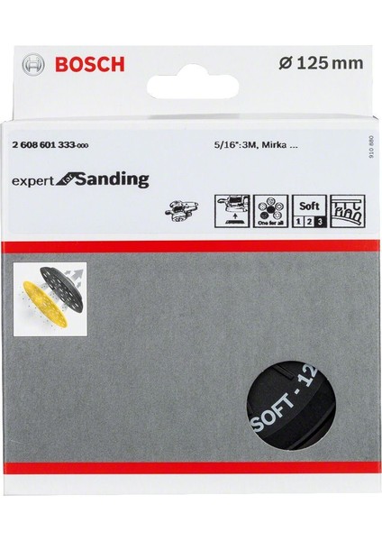 - 125 mm 5/16'' Çok Delikli Zımpara Tabanı Yumuşak 2608601333