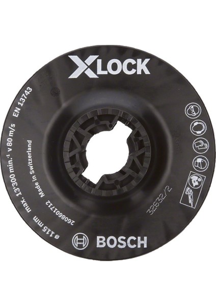 - X-Lock - 115 mm Fiber Disk Orta Sertlikte Taban 2608601712