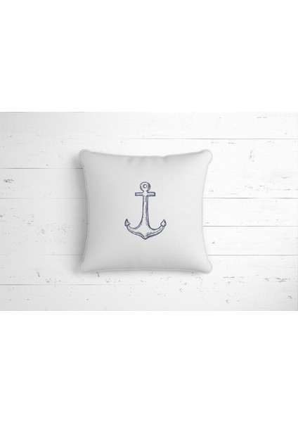 Kırlent Marin 45 x 45 cm Çift Tarafı Baskılı Kırlent Yastık Kılıfı