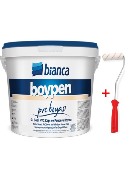 Boypen Pvc Kapı-Pencere-Tavan Boyası Kullanıma Hazır 1 kg Beyaz Rulo -Su Bazlı-Kokusuz