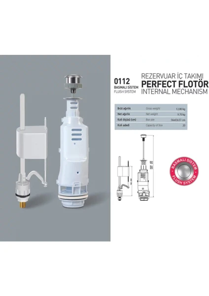 Basmalı Sistem Perfect Flotör Rezervuar Iç Takımı