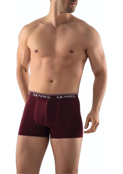 12 Adet Bordo Renk Likralı Boxer