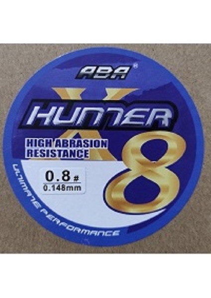 Aba Hunter Hunter X8 8 Kat Örgü Ip Misina 150 mt (1.5 Numara 0.203MM)