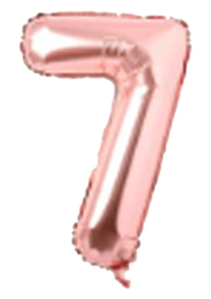 Rakam Folyo Balon 7 Rose Gold Renk 100 cm - 40"