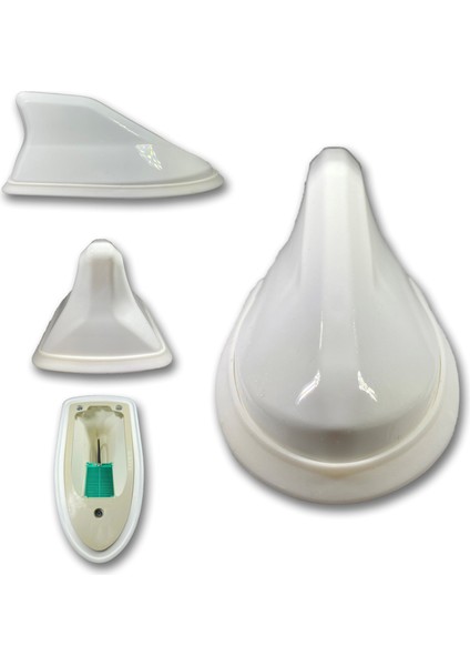 Oto Balık Sırtı Anten Elektrikli Köpekbalığı Balina Tavan Anteni Beyaz