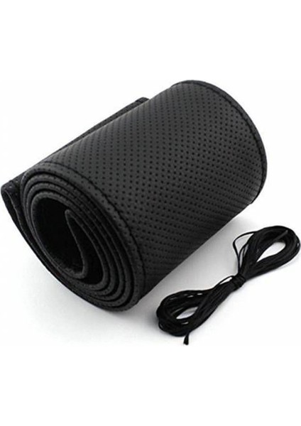 Deri Direksiyon Kılıfı Kokusuz Dikmeli - Siyah fiyatları