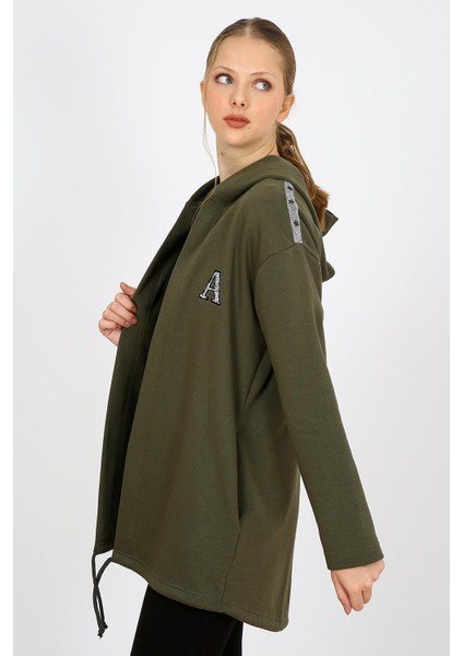 Kapüşonlu Omuz Detaylı Uzun Hırka (B21-30305) fiyatları
