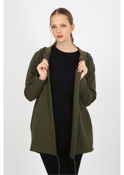 Kapüşonlu Omuz Detaylı Uzun Hırka (B21-30305) fırsatları