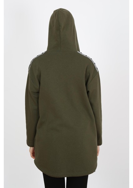 Kapüşonlu Omuz Detaylı Uzun Hırka (B21-30305) indirimleri