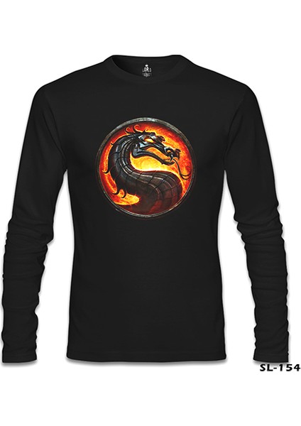 Mortal Combat Logo Siyah Erkek Sweatshirt fiyatları
