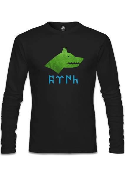 Türk Kurt 2 Siyah Erkek Sweatshirt