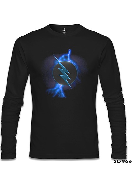 Flash Vs Zoom Siyah Erkek Sweatshirt