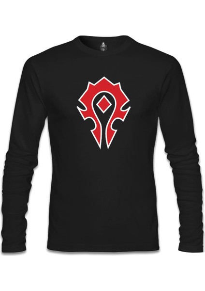 World Warcraft - Logo Siyah Erkek Sweatshirt