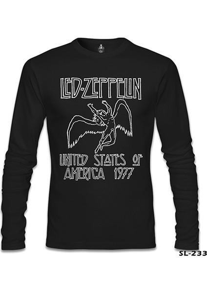LED Zeppelin - 1977 Siyah Erkek Sweatshirt