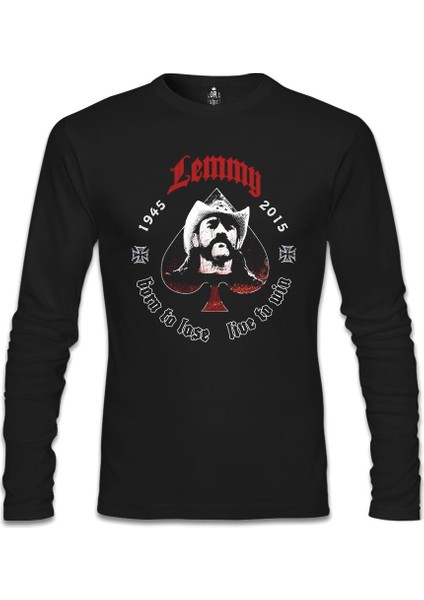 Lemmy Kilmister Siyah Erkek Sweatshirt