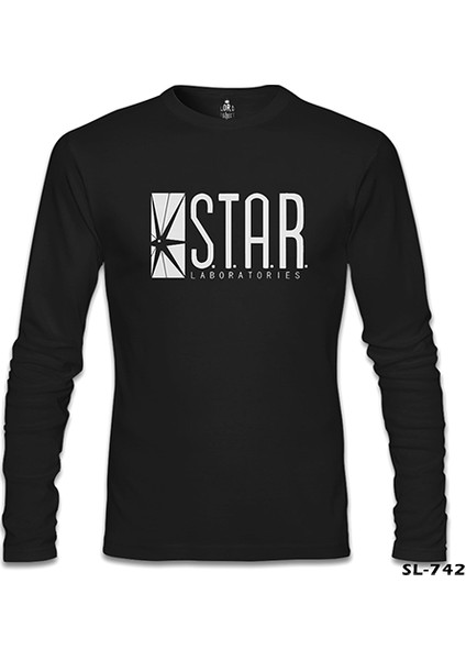 Flash - S.t.a.r. Laboratories Siyah Erkek Sweatshirt