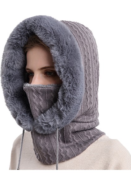 Kadın Sıcak Kabarık Eşarp Şapka H012 (Yurt Dışından) fiyatları