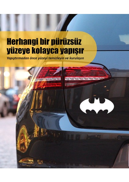 | Batman Amblem | Araba Laptop Duvar Folyo Sticker 15 x 7,5 cm