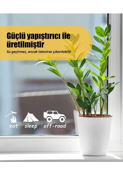 | Eat Sleep Off-Road | Araba Laptop Duvar Folyo Sticker 30 x 9 cm