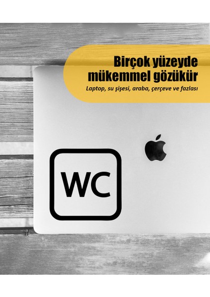 | Wc | Araba Laptop Duvar Folyo Sticker 10 x 10 cm