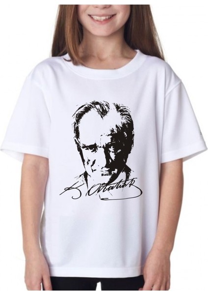 Tahtakale Marketi Çocuk Atatürk Tişört Siyah Atatürk Baskılı T-Shirt