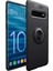 Samsung Galaxy S10 Plus Yüzüklü Manyetik Ravel Kılıf Siyah 1