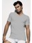 Erkek Ribana Bisiklet Yaka Gri Melanj T-Shirt 841 6'lı Paket 1