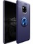 Huawei Mate 20 Pro Yüzüklü Manyetik Ravel Kılıf Mavi 1