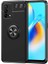 Oppo A74 Yüzüklü Manyetik Ravel Kılıf Nano Ekran Koruyucu Full Setsiyah 1