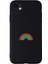 iPhone 11 Uyumlu Gökkuşağı Desenli Kamera Korumalı Lansman Kılıf Premium Silikonlu Siyah 1