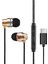 USB C Ses Kontrolü Kulaklıklar Kablolu Kulak Hifi Stereo Kulakiçi Mic ile Altın (Yurt Dışından) 5