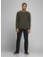 Jack & Jones 12157321_Jjehill Knit CrewNeck Noo O Yaka Uzun Kollu Normal Kalıp Düz Koyu Yeşil Erkek 5