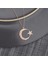 925 Ayar Gümüş Zirkon Taşlı Ay Yıldız Kolye 2