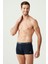80263 Erkek Lacivert-Gri-Indigo 3'lü Boxer 4
