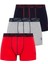 80336 Erkek Lacivert-Kırmızı-Gri 3'lü Boxer 1