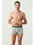 80336 Erkek Lacivert-Kırmızı-Gri 3'lü Boxer 2