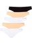 67006 Kadın Siyah-Ten-Beyaz-Ten-Beyaz 5'li Kıl Lastikli Slip 1