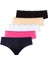 67002 Kadın Siyah-Ten-Beyaz-Fuşya-Lacivertvert 5'li Yüksek Bel Slip 1