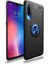 Xiaomi Mi 9 Lite Yüzüklü Manyetik Ravel Kılıf Siyah Mavi 1