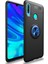 Huawei Y6 2019 Yüzüklü Manyetik Ravel Kılıf Siyah Mavi 1